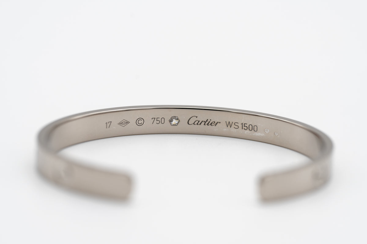 Cartier Love Armreif-Sprange 750 Weißgold 17 WS1500 Full-Set 2013