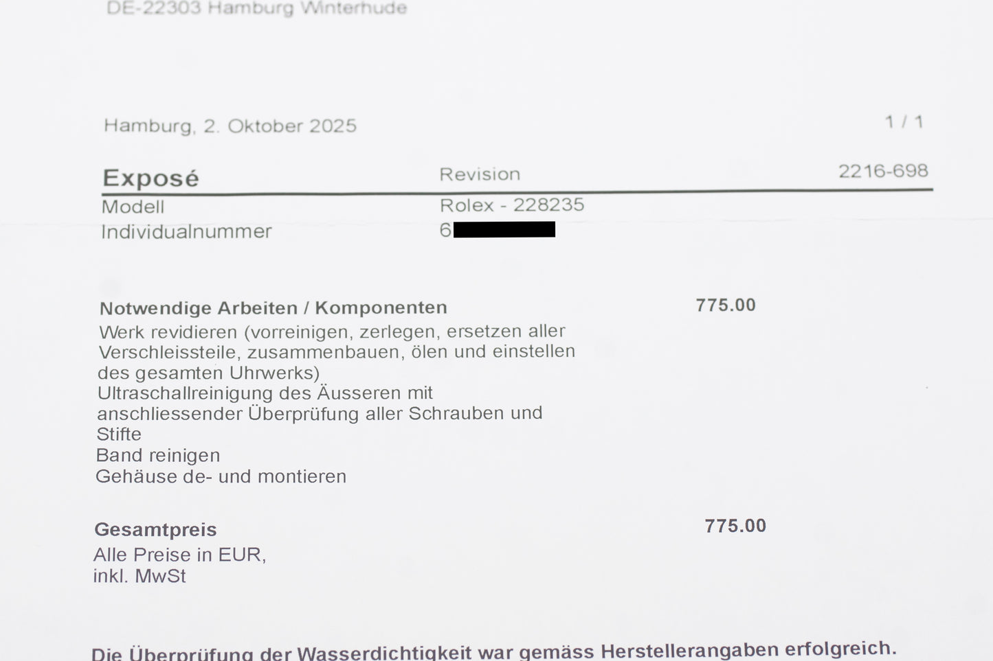 Rolex Day-Date 40 Roségold 228235 Choco Baguette Diamant Full-Set 2020 Service 2025