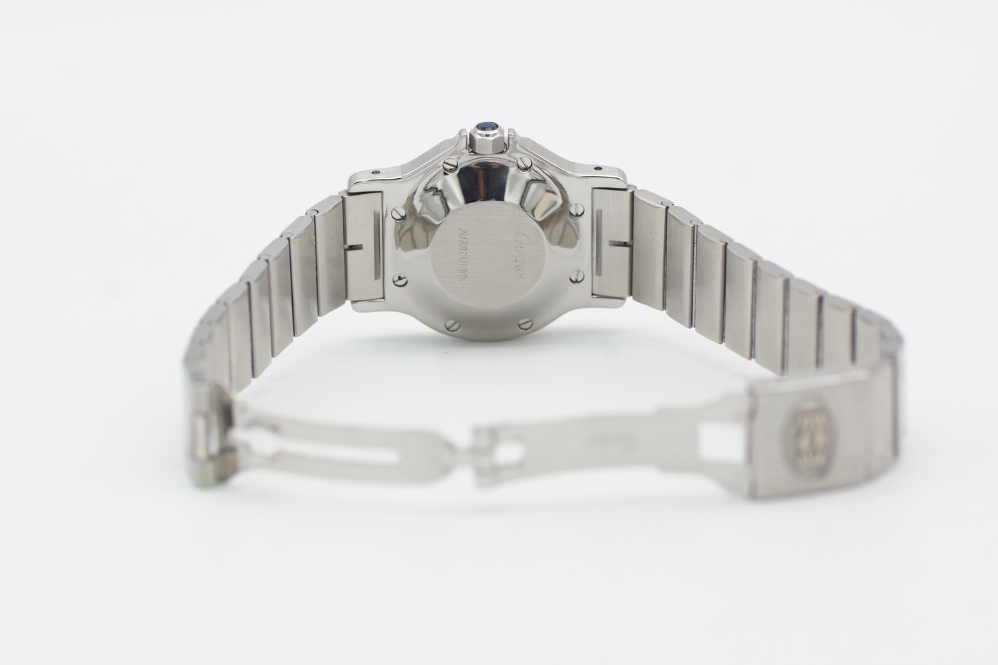 Cartier Santos Octagon 2965 Automatik Burgundy Rot - Spider Dial