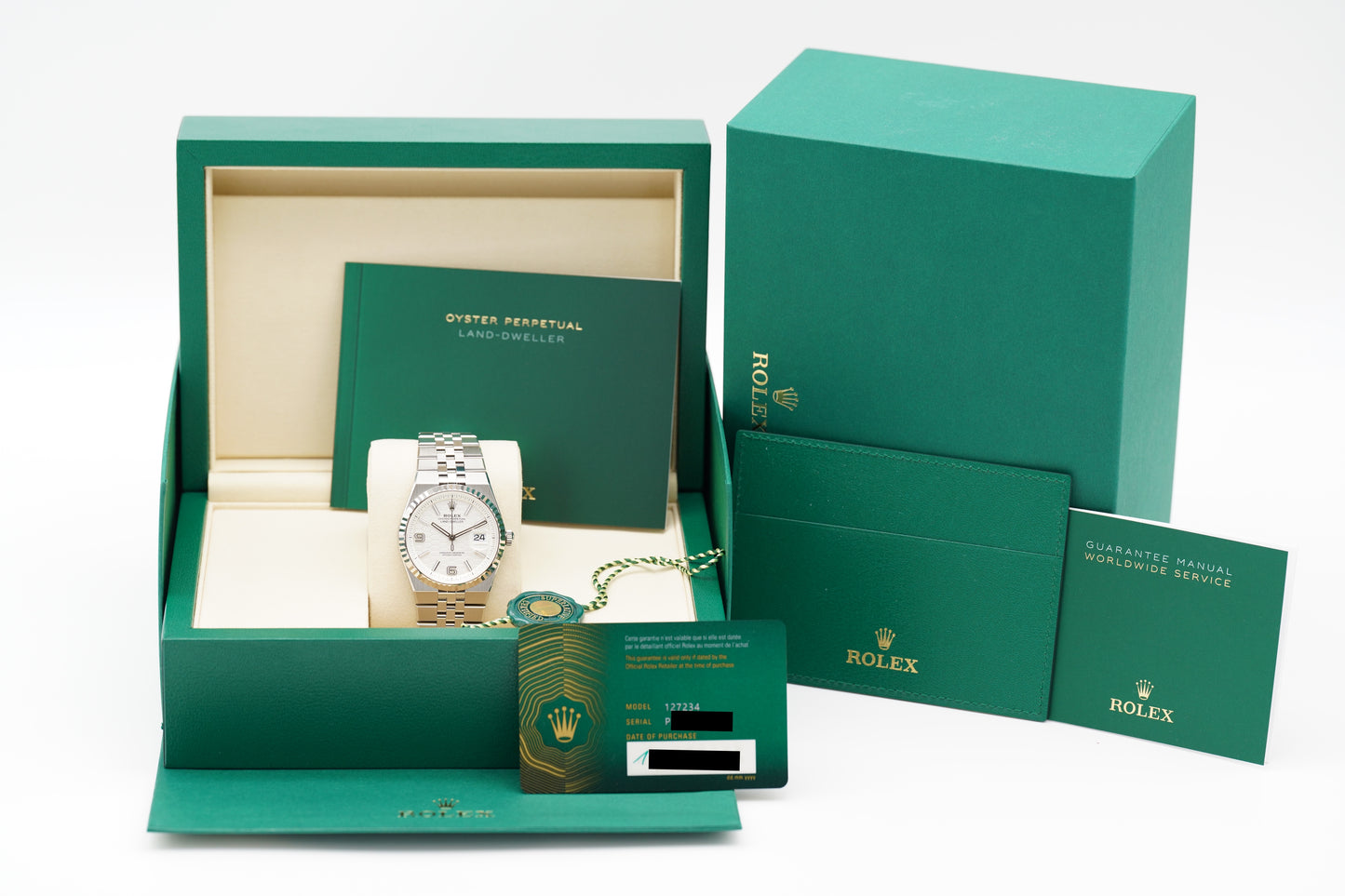 Rolex Land-Dweller 36 127234 Weiß Full-Set 2026 NEU