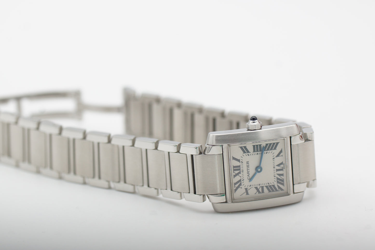 Cartier Tank Française Small W51008Q3 Weiß Full-Set 1998