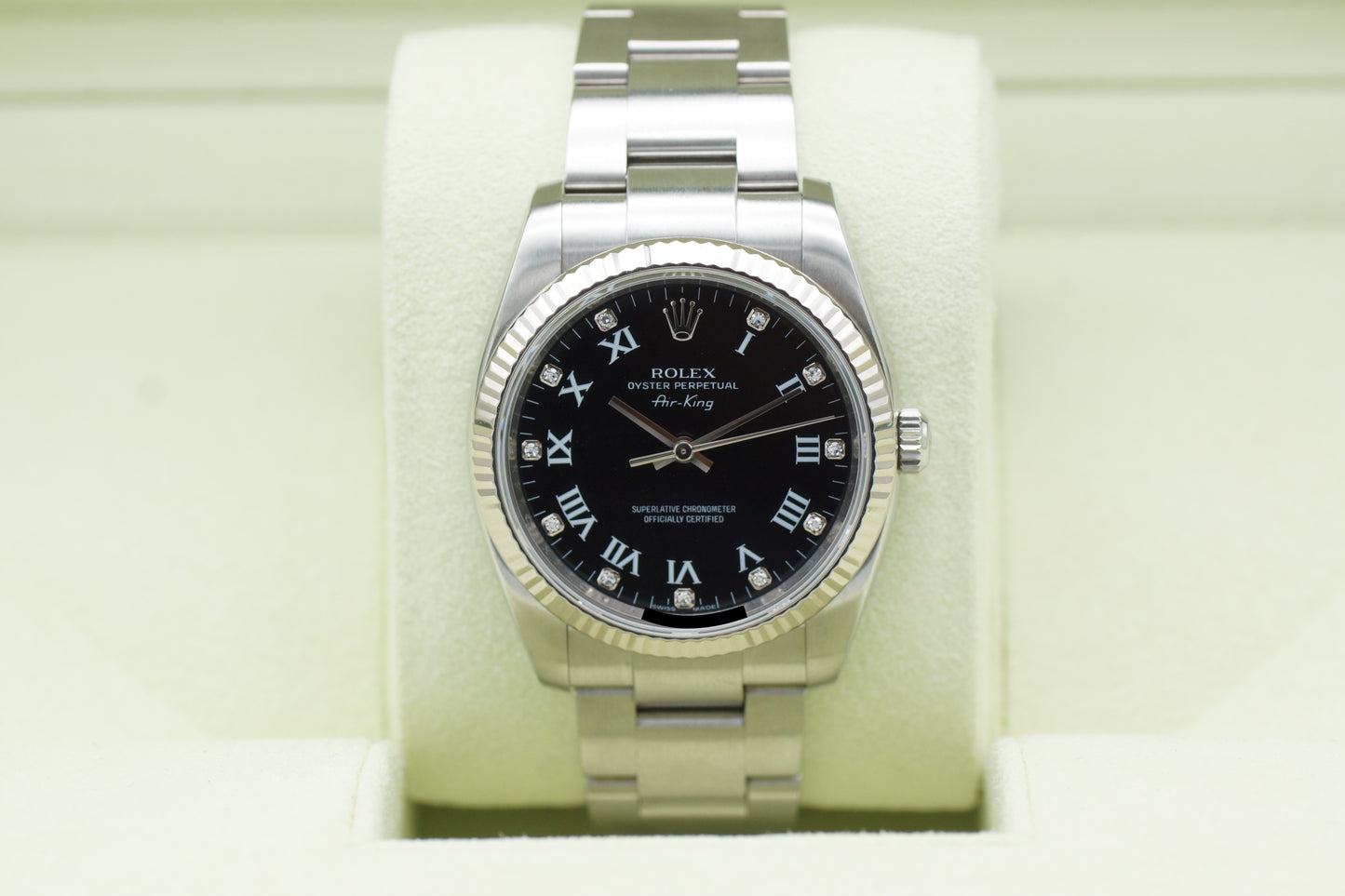 Rolex Air-King 34 Schwarz 114234 Full-Set 2012 LC100