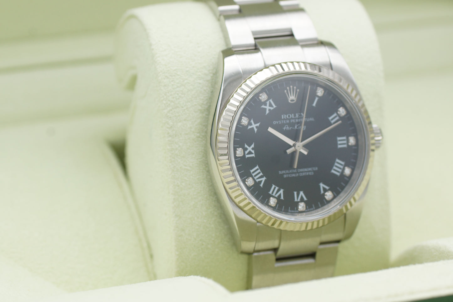 Rolex Air-King 34 Schwarz 114234 Full-Set 2012 LC100