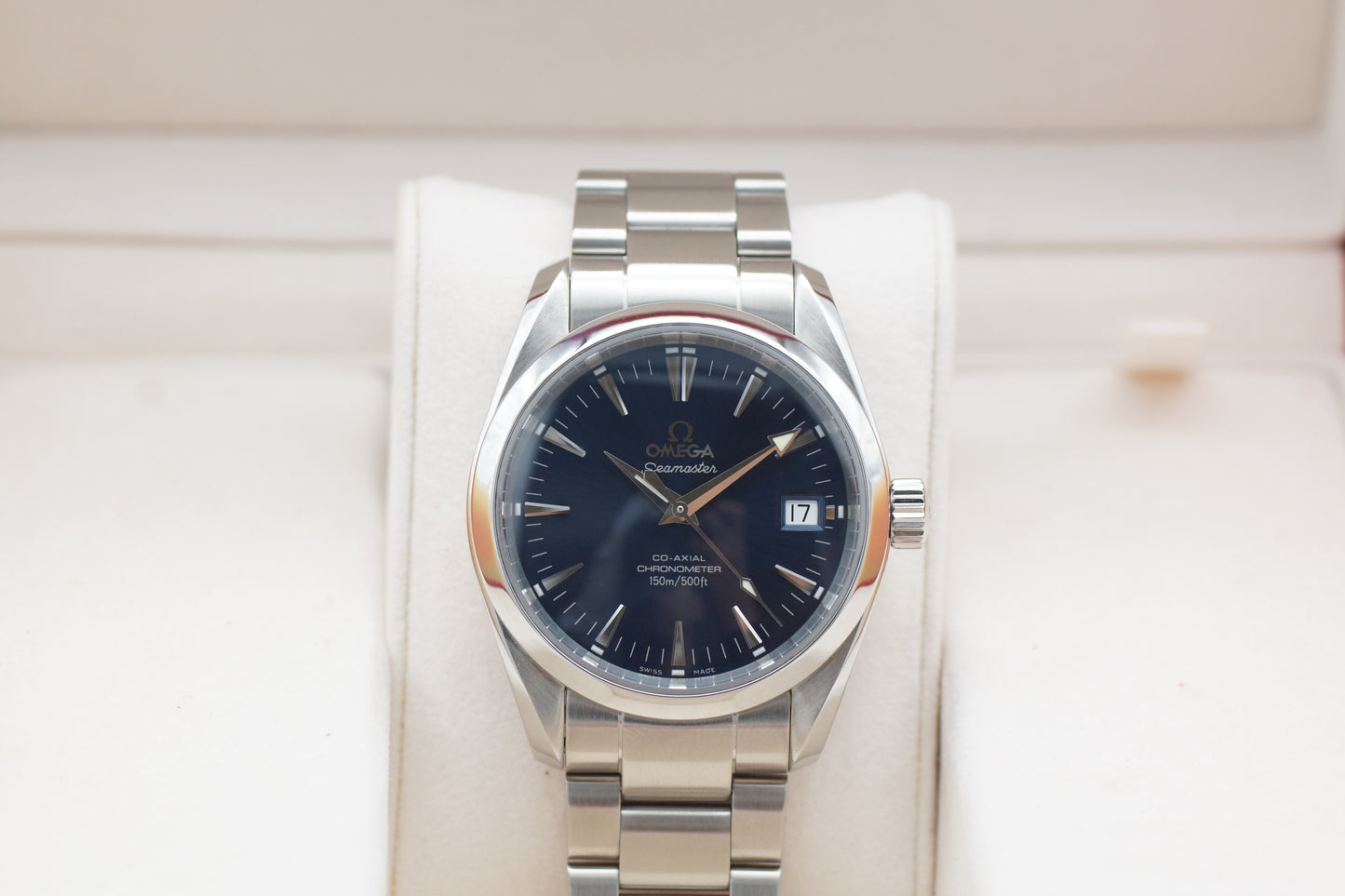 Omega Seamaster Aqua Terra Co-Axial 2504.80 Blau 36mm Full-Set 2008
