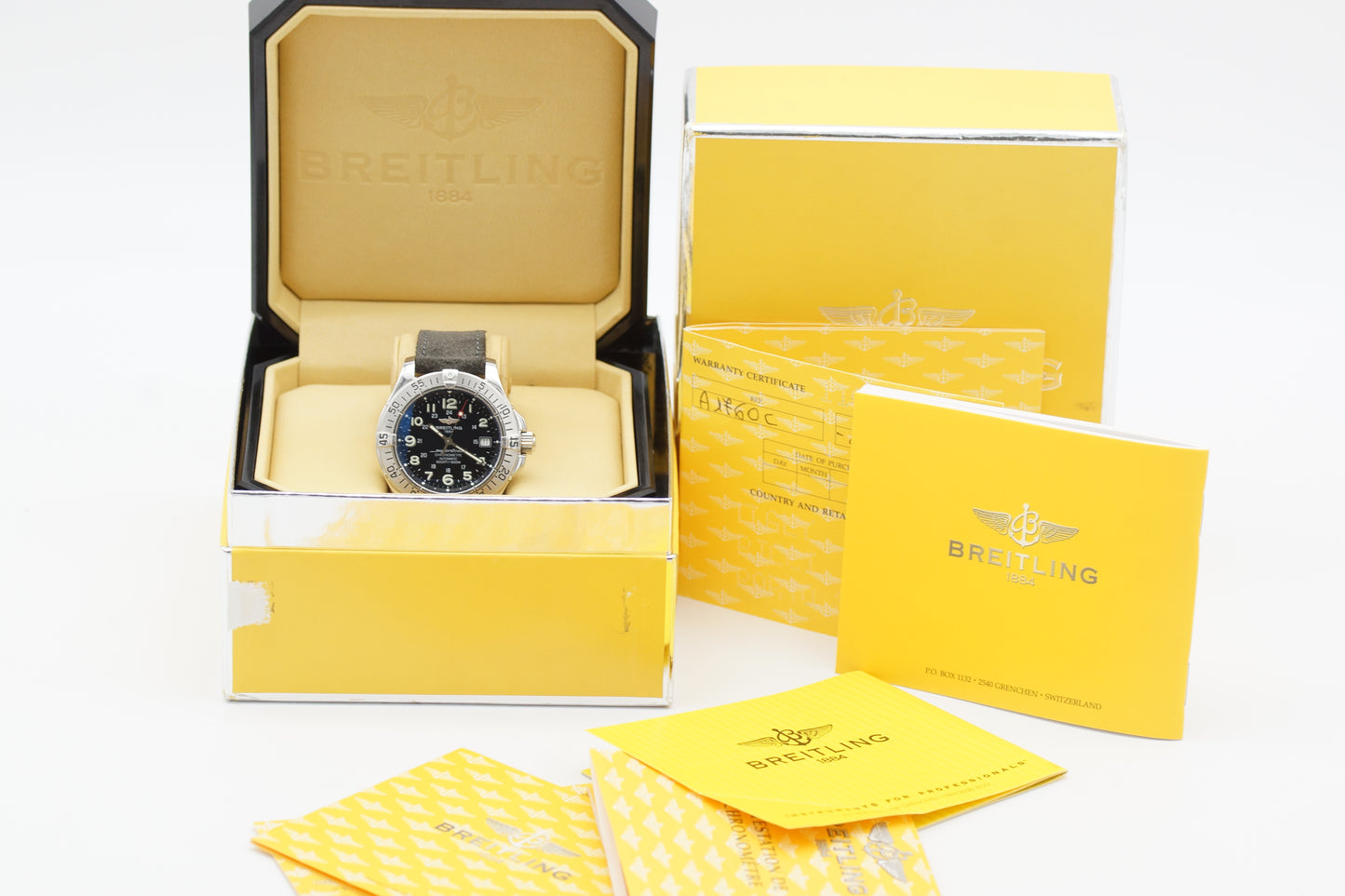 Breitling Superocean 42 Schwarz A17360 Full-Set 2006