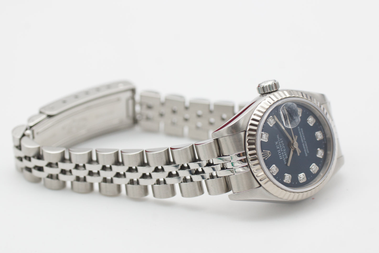 Rolex Lady-Datejust 26 Blau 79174G Diamantblatt Full-Set 2001