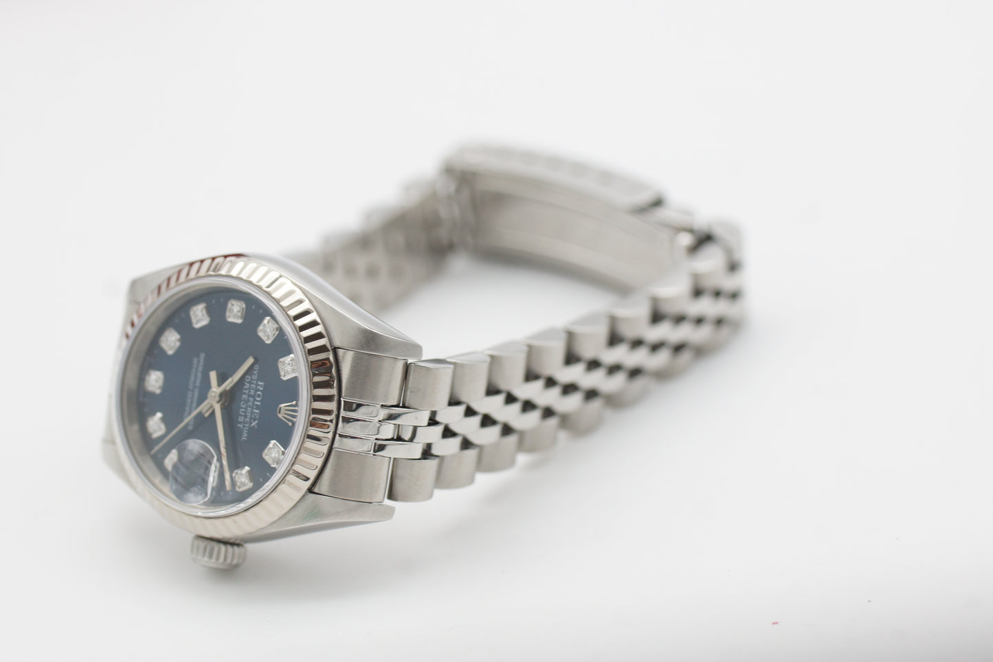 Rolex Lady-Datejust 26 Blau 79174G Diamantblatt Full-Set 2001