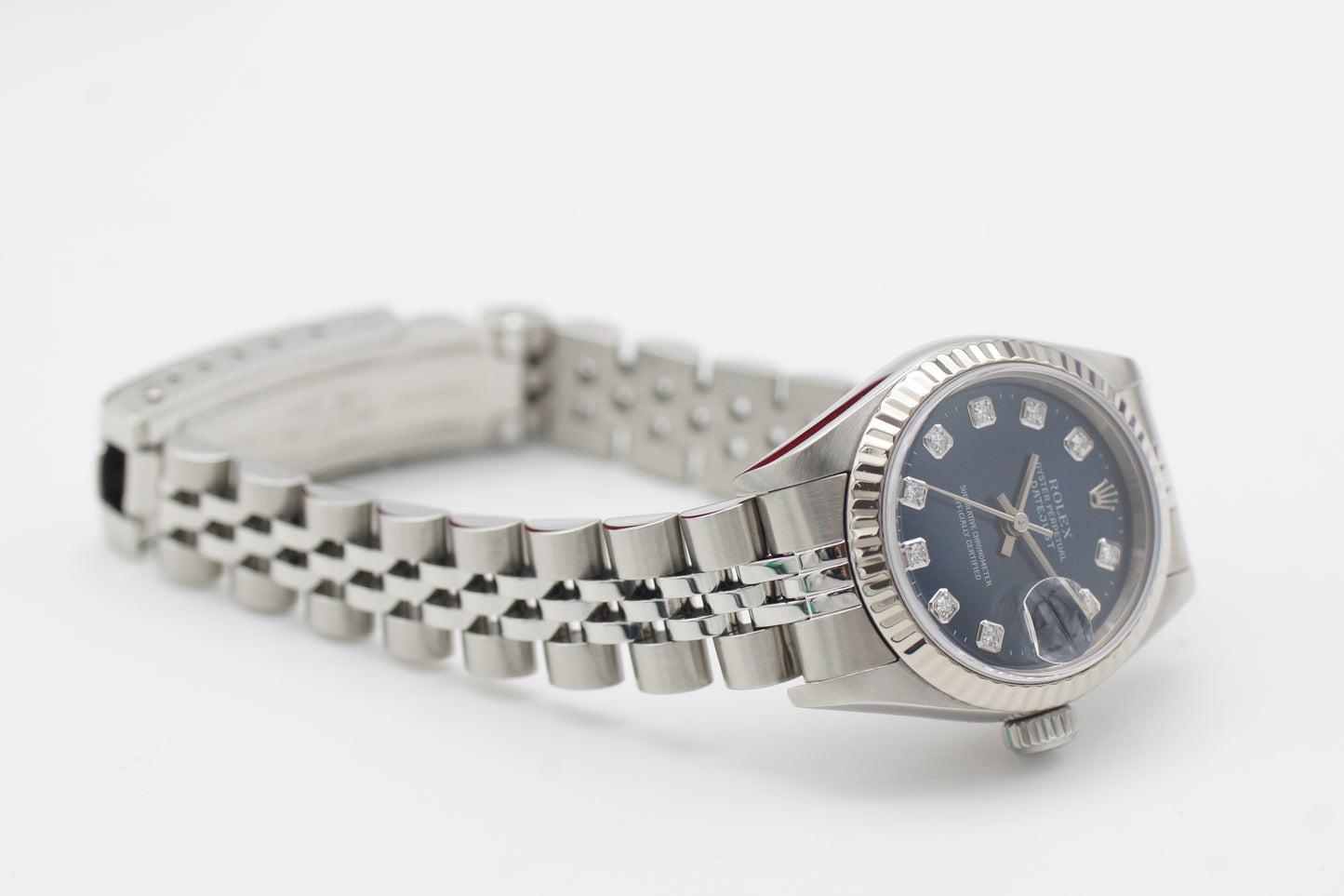 Rolex Lady-Datejust 26 Blau 79174G Diamantblatt Full-Set 2001