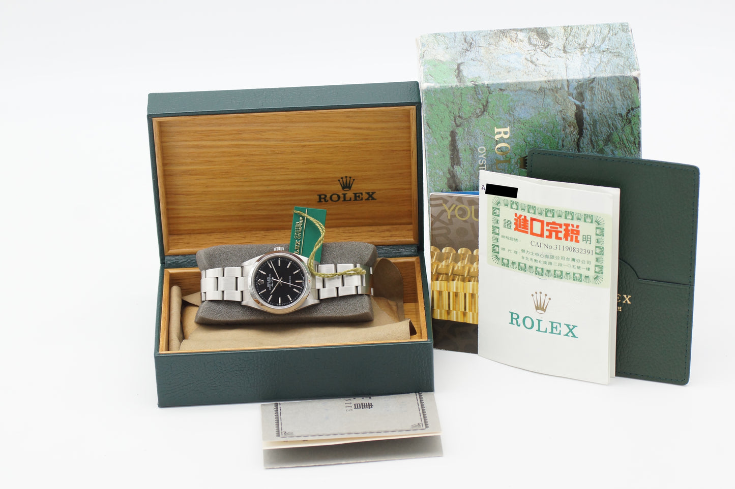 Rolex Air-King Precision 14000M Schwarz Full-Set 2000