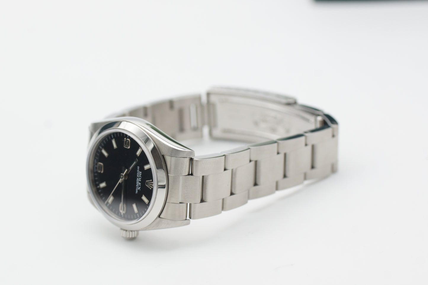 Rolex Oyster Perpetual 31 Schwarz 77080 2001 Full-Set