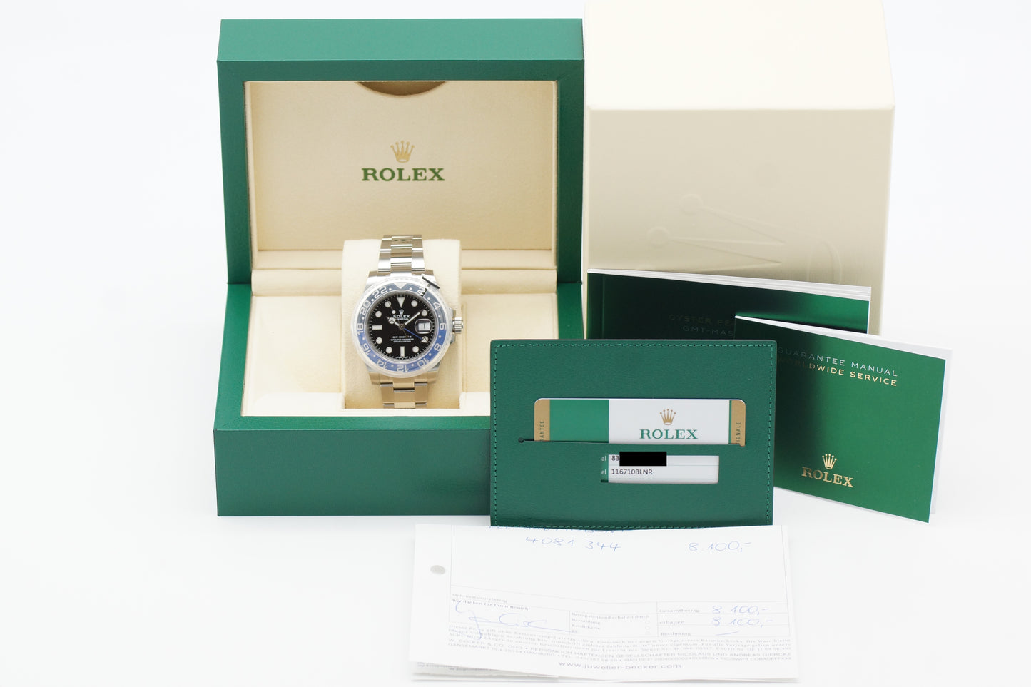 Rolex GMT-Master II "Batman" 116710BLNR Full-Set 2018 NEU/NOS