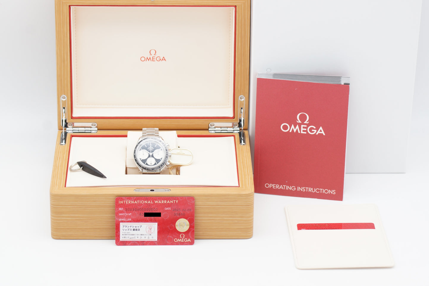 Omega Speedmaster Racing 326.30.40.50.01.002 Panda Full-Set 02/2025 NEU