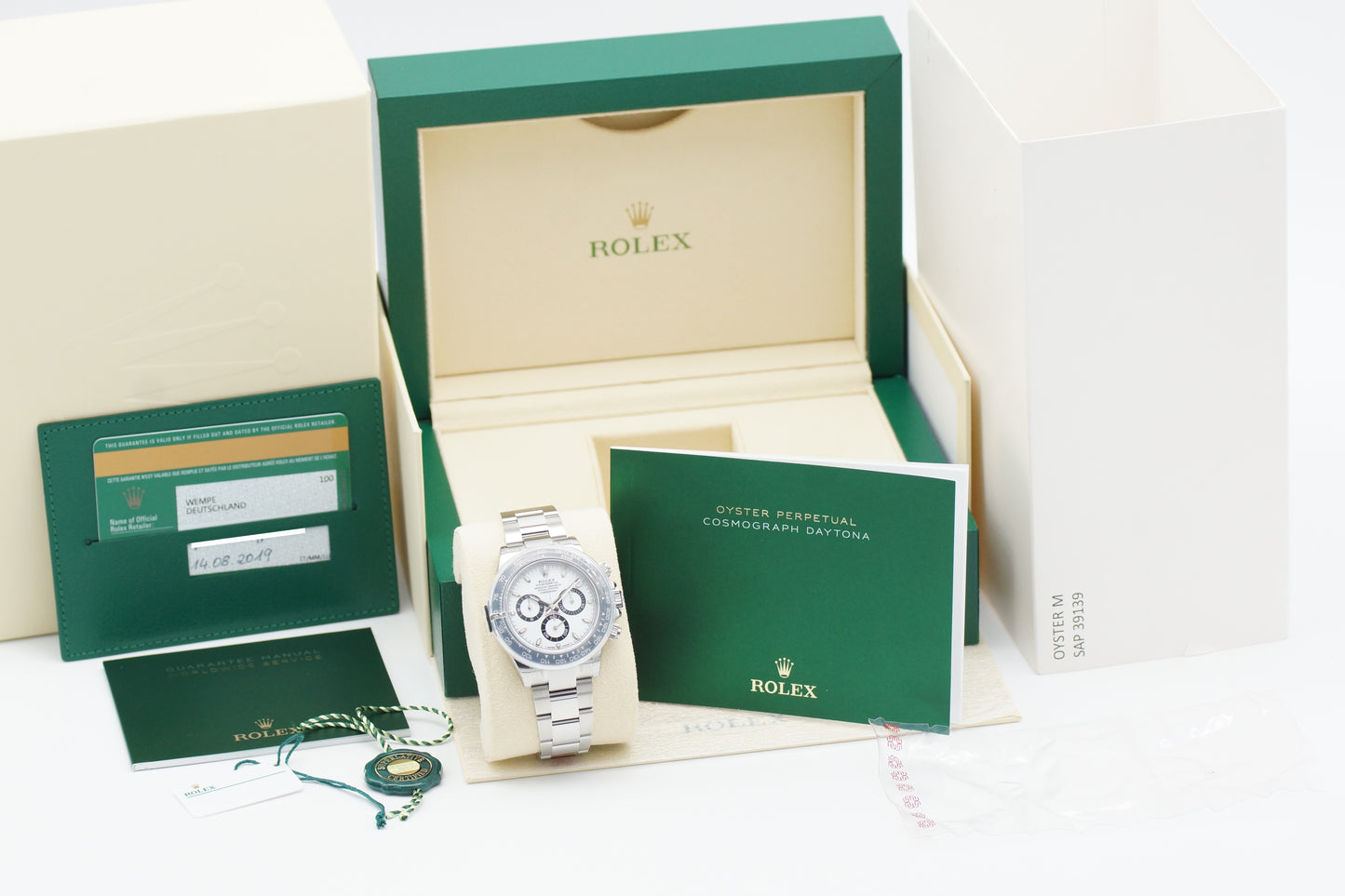 Rolex Daytona 116500LN Weiß Full-Set 2019 LC100 NOS/NEU