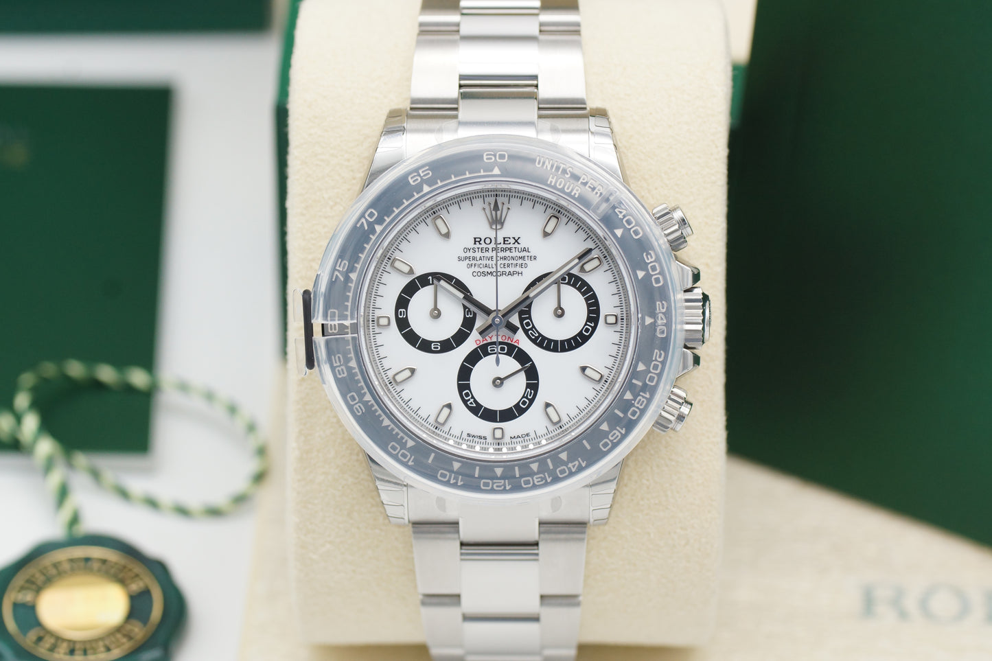 Rolex Daytona 116500LN Weiß Full-Set 2019 LC100 NOS/NEU
