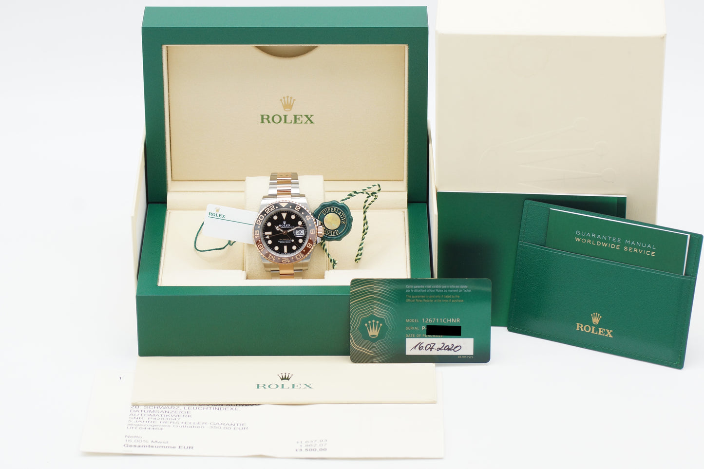 Rolex GMT-Master II "Rootbeer" 126711CHNR Full-Set 2020 LC100