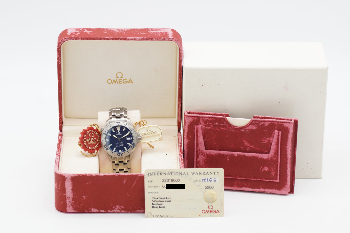 Omega Seamaster Diver 300M 2231.80 Electric Blue Full-Set 1999