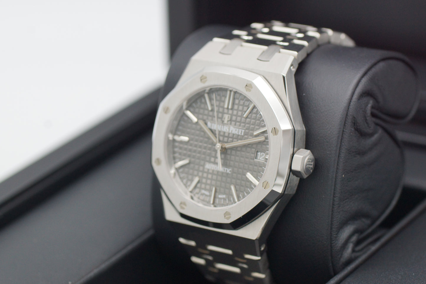Audemars Piguet Royal Oak Grau Rhodium 15450ST Full-Set 2021