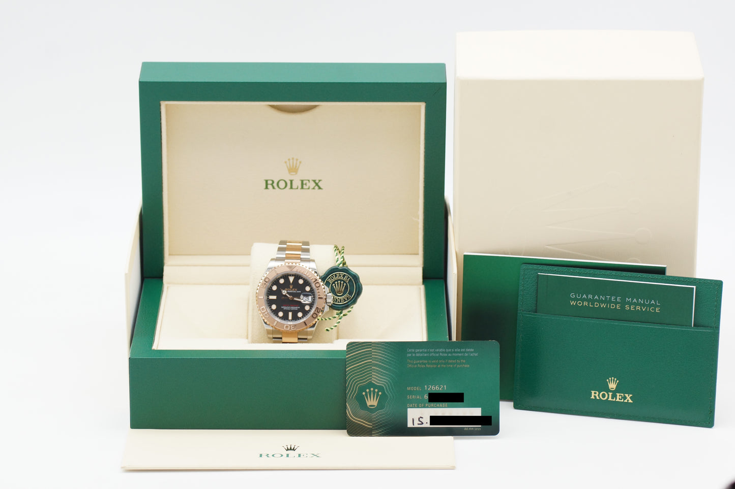 Rolex Yacht-Master 40 126621 Stahl/Rosé Schwarz Full-Set 2022