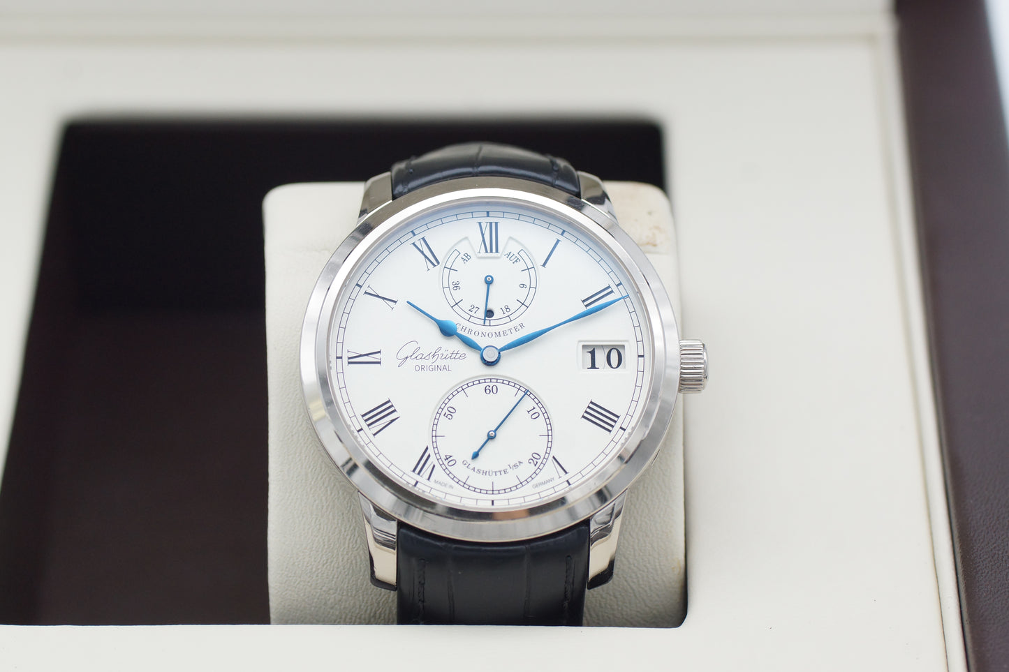 Glashütte Original Senator Chronometer 18K Weißgold Full-Set 2016 DE