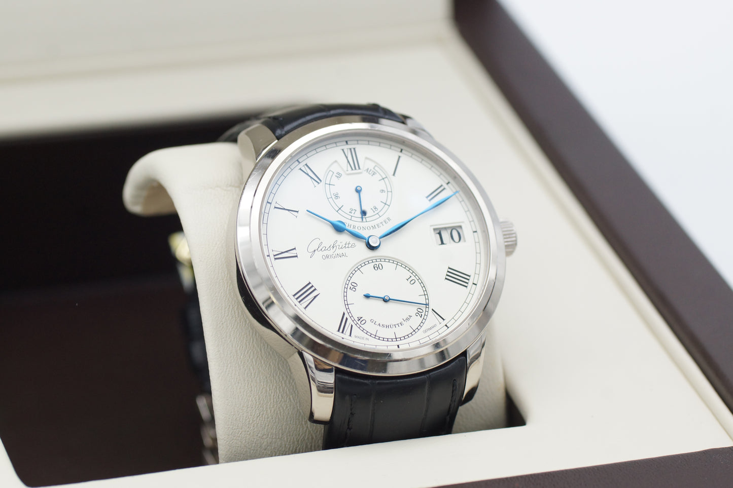 Glashütte Original Senator Chronometer 18K Weißgold Full-Set 2016 DE