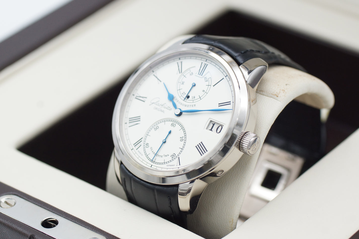Glashütte Original Senator Chronometer 18K Weißgold Full-Set 2016 DE