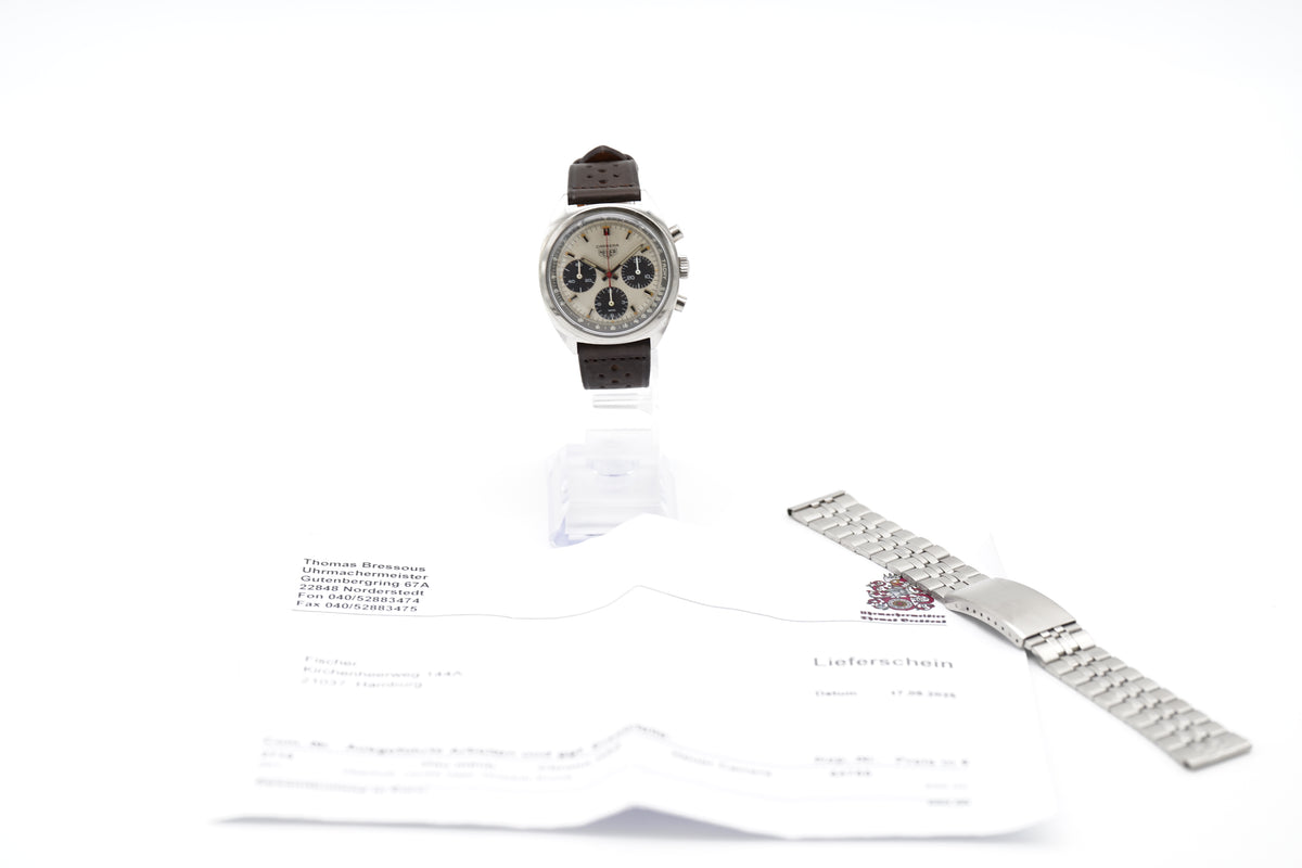 Heuer Carrera 73653 Valjoux Silber 38 mm 1974