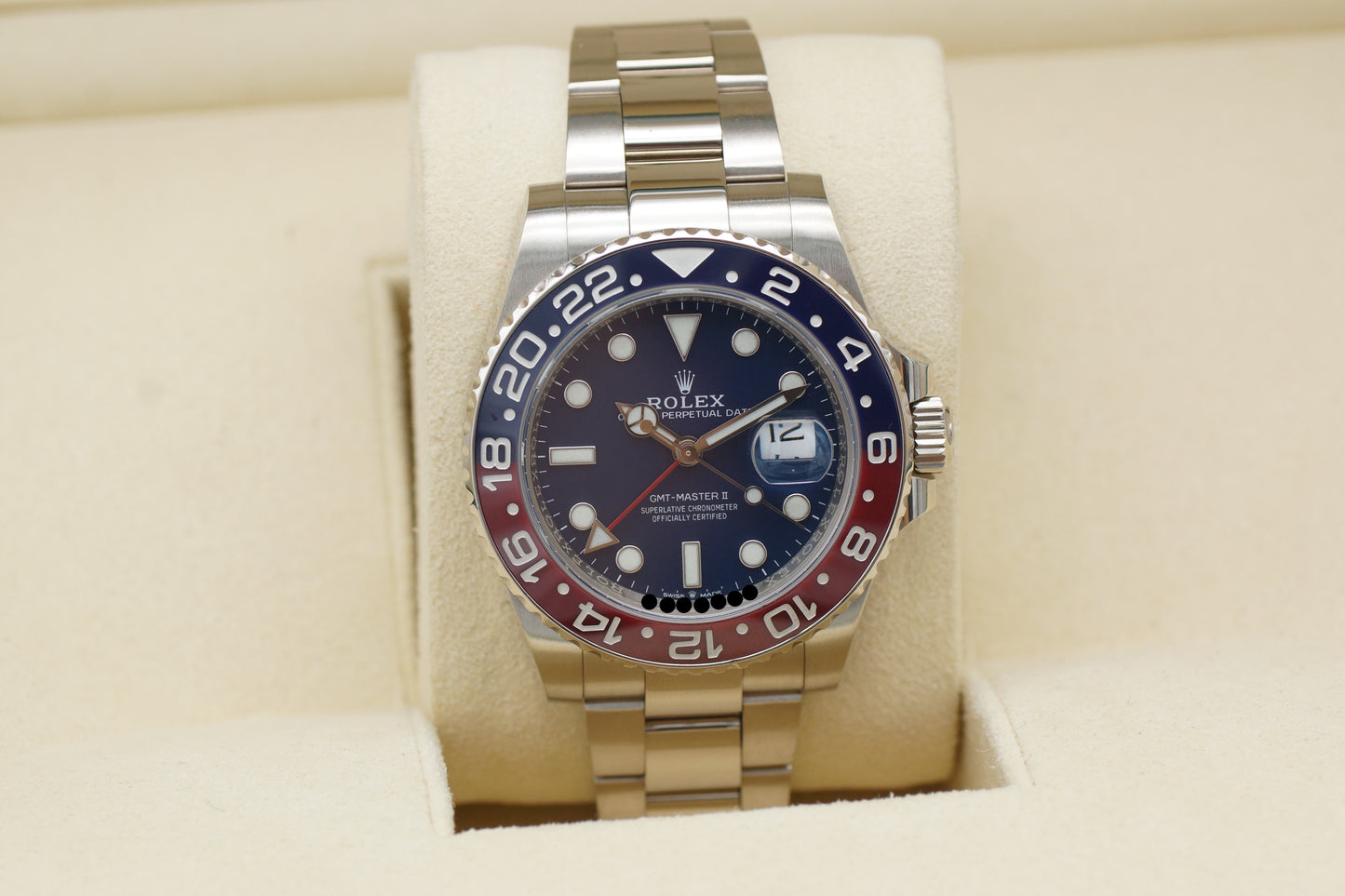Rolex GMT-Master II Pepsi Weißgold 126719BLRO Full-Set 2020
