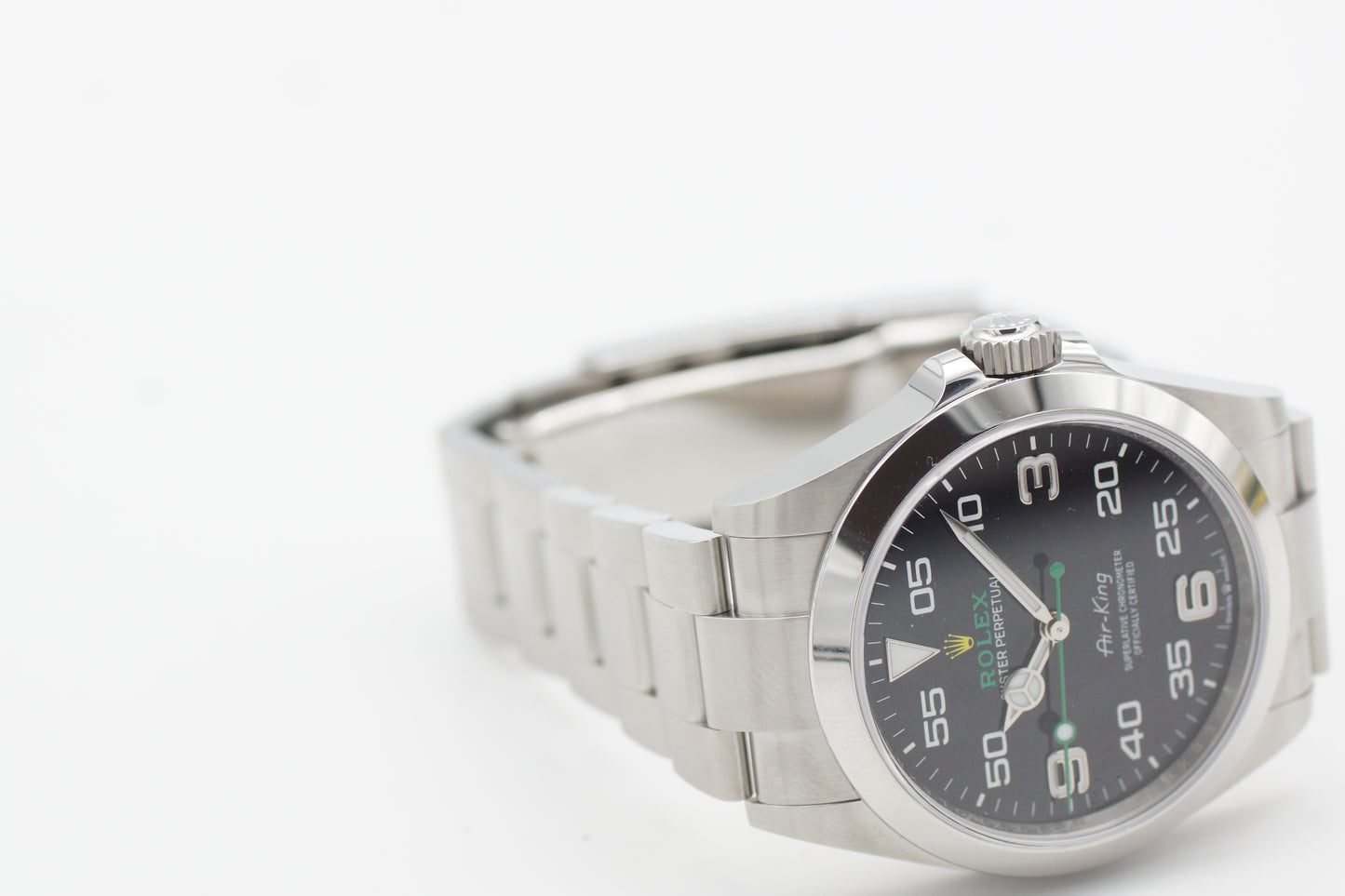 Rolex Air King 126900 Schwarz Full-Set 2024 LC100 NEU