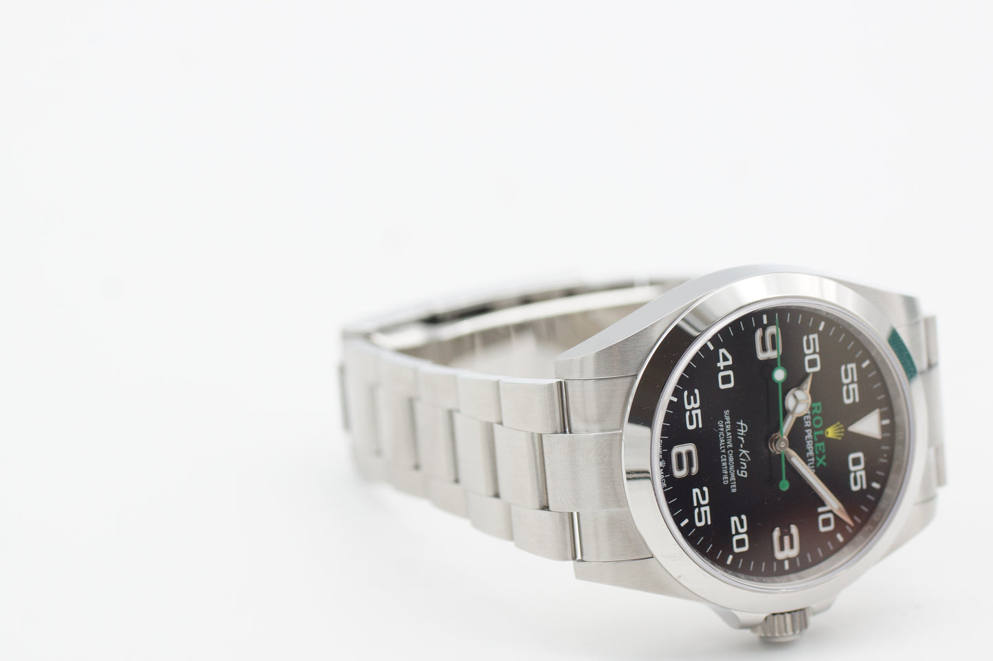 Rolex Air King 126900 Schwarz Full-Set 2024 LC100 NEU