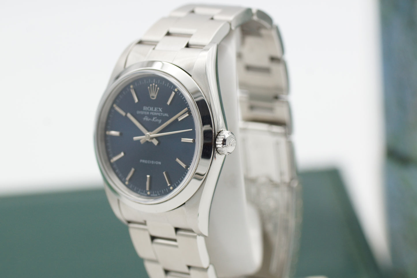 Rolex Air-King Precision 14000 Blau Full-Set 1999