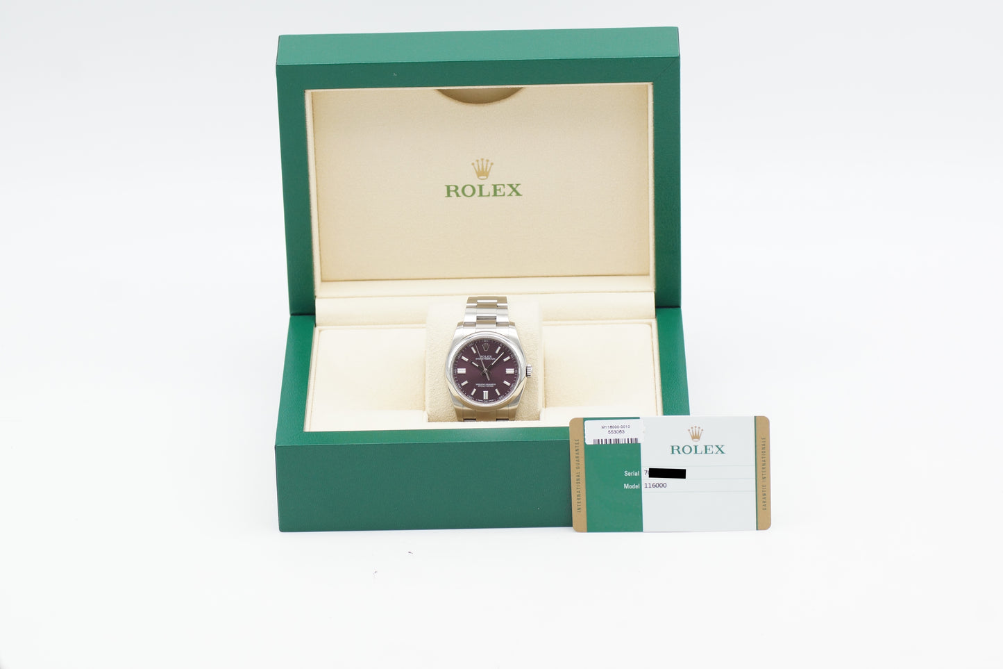 Rolex Oyster Perpetual 36 "Red Grape" 116000 Box/Papiere 2017