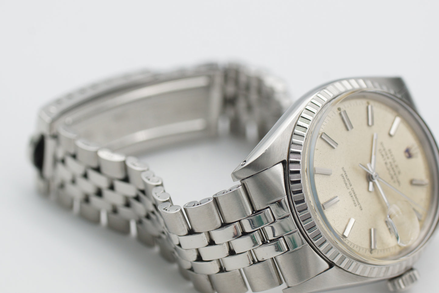 Rolex Datejust 1603 Silber Full-Set 1968
