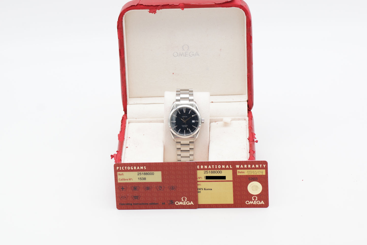 Omega Seamaster Aqua Terra 2518.80 Blau Box/Papiere 2004