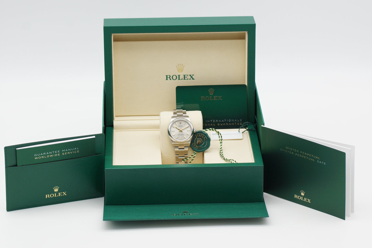 Rolex Oyster Perpetual 31 Silber 277200 Full-Set 08/2025 NEU