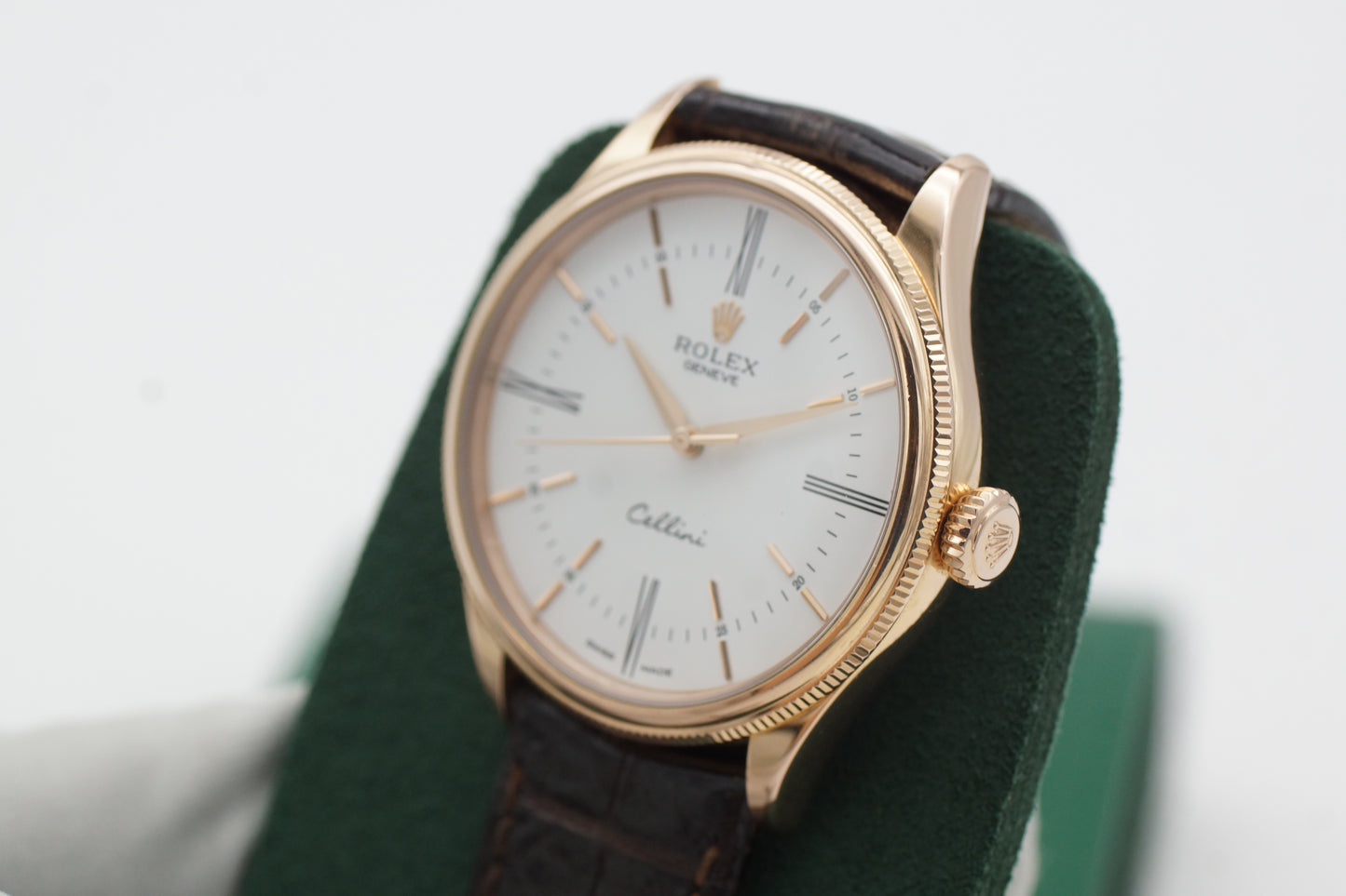 Rolex Cellini Time 18k Rotgold 50505 Weiß 04/2015 LC100