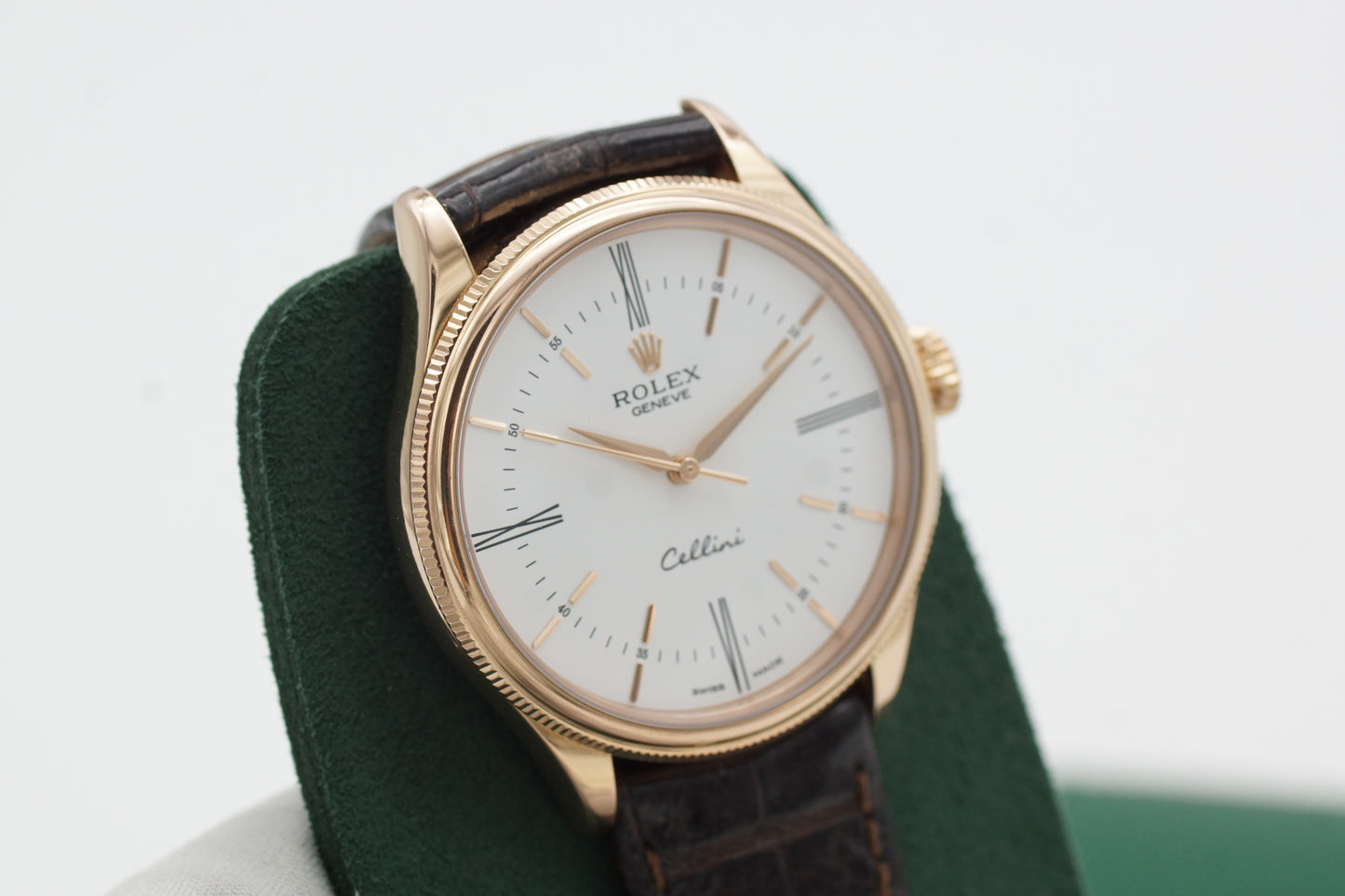 Rolex Cellini Time 18k Rotgold 50505 Weiß 04/2015 LC100