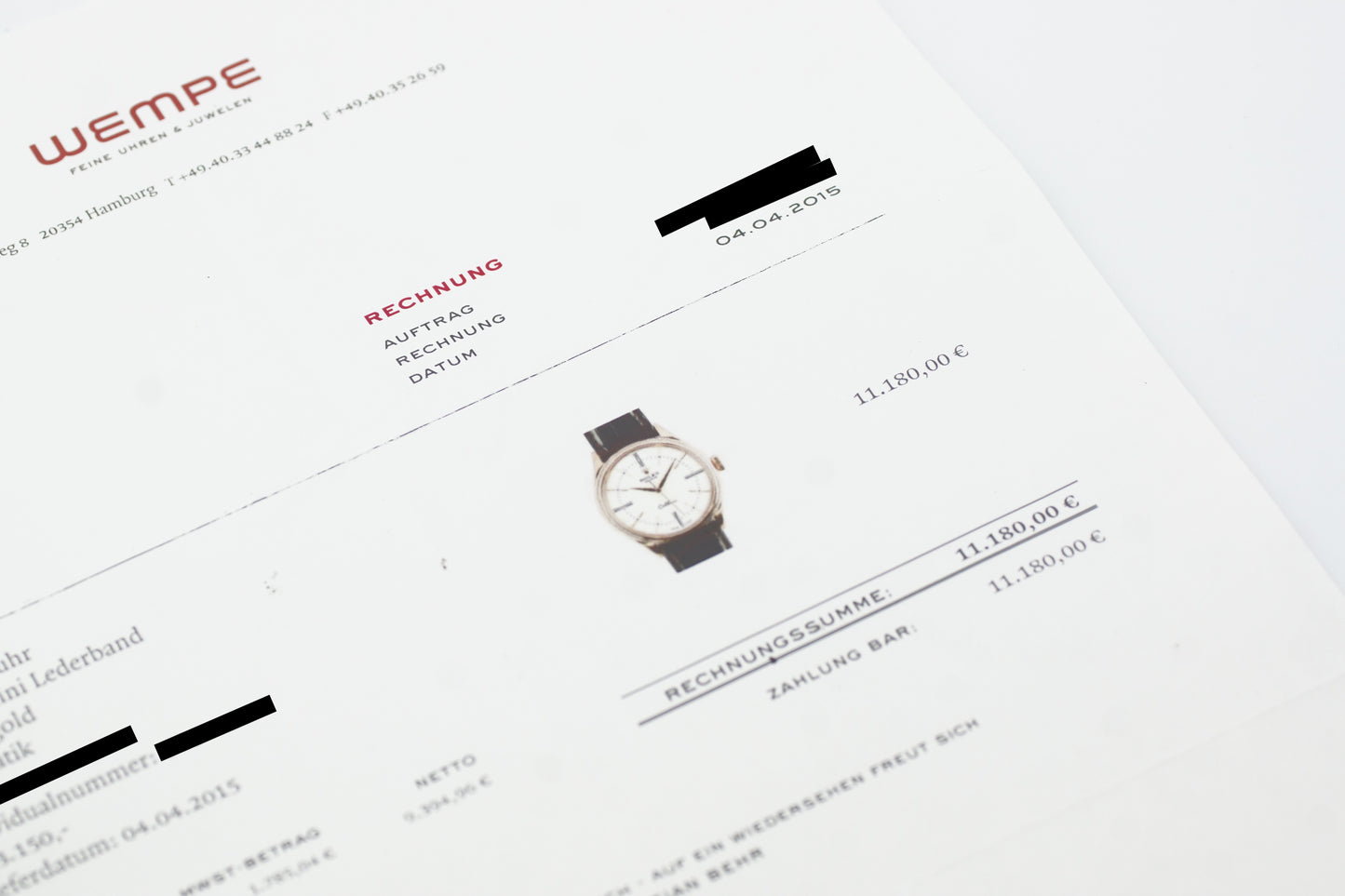 Rolex Cellini Time 18k Rotgold 50505 Weiß 04/2015 LC100