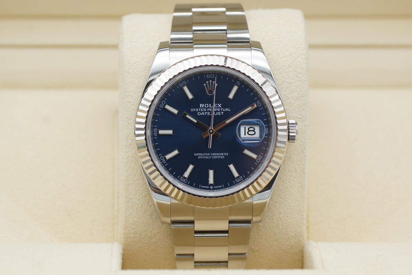 Rolex Datejust 41 126334 Blau Full-Set 2019 LC100