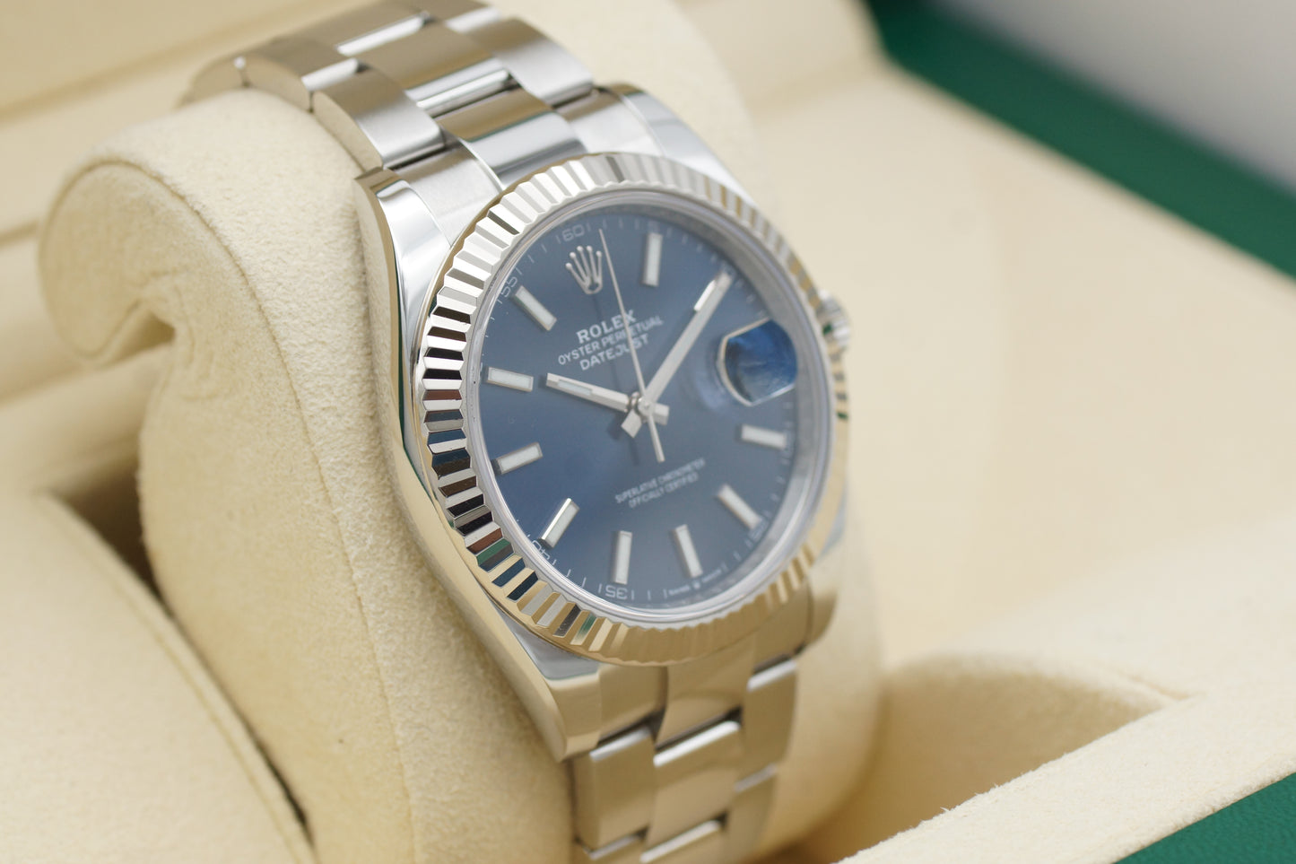 Rolex Datejust 41 126334 Blau Full-Set 2019 LC100