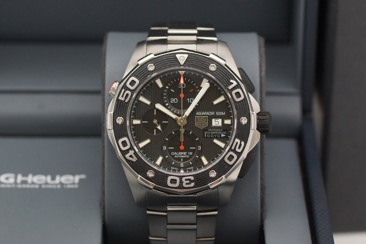 Tag Heuer AquaRacer 500M Defender CAJ2112 Schwarz Limited Edition Full-Set 2014