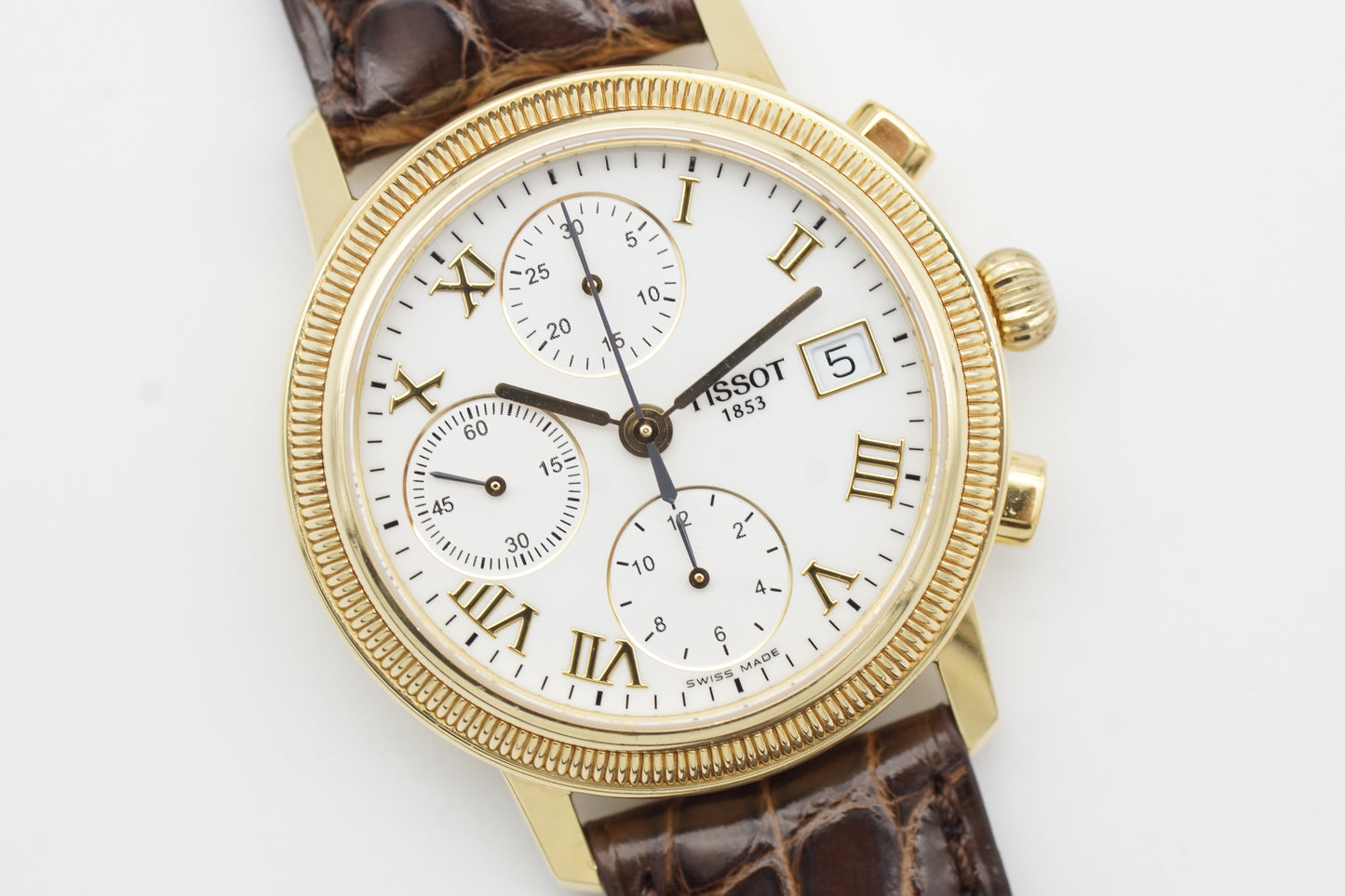 Tissot Bridgeport Chronograph T71.3.465.13 Papiere 18K Gold