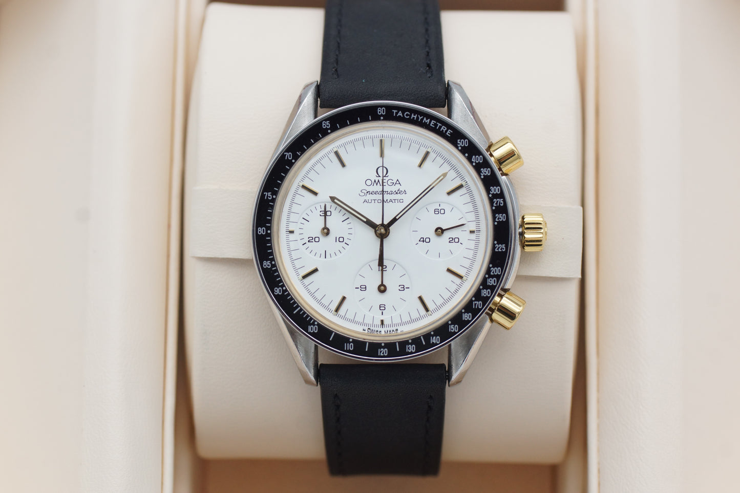 Omega Speedmaster Reduced Bicolor 175.0032 Weiß Box 1996