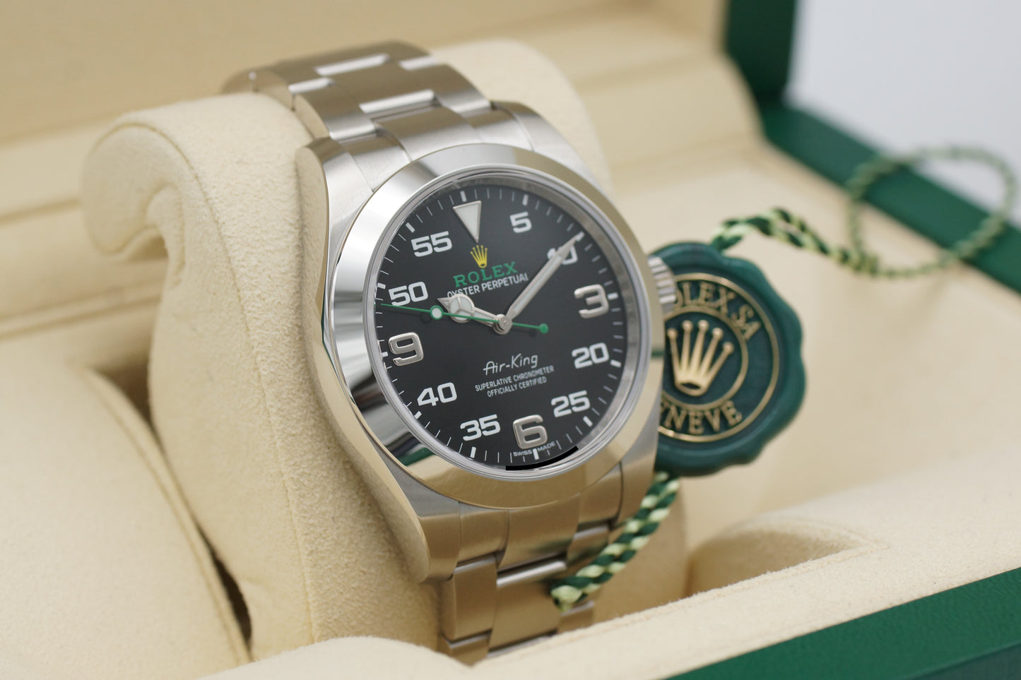 Rolex Air King 116900 40mm Schwarz Full-Set 2020 Neu DE