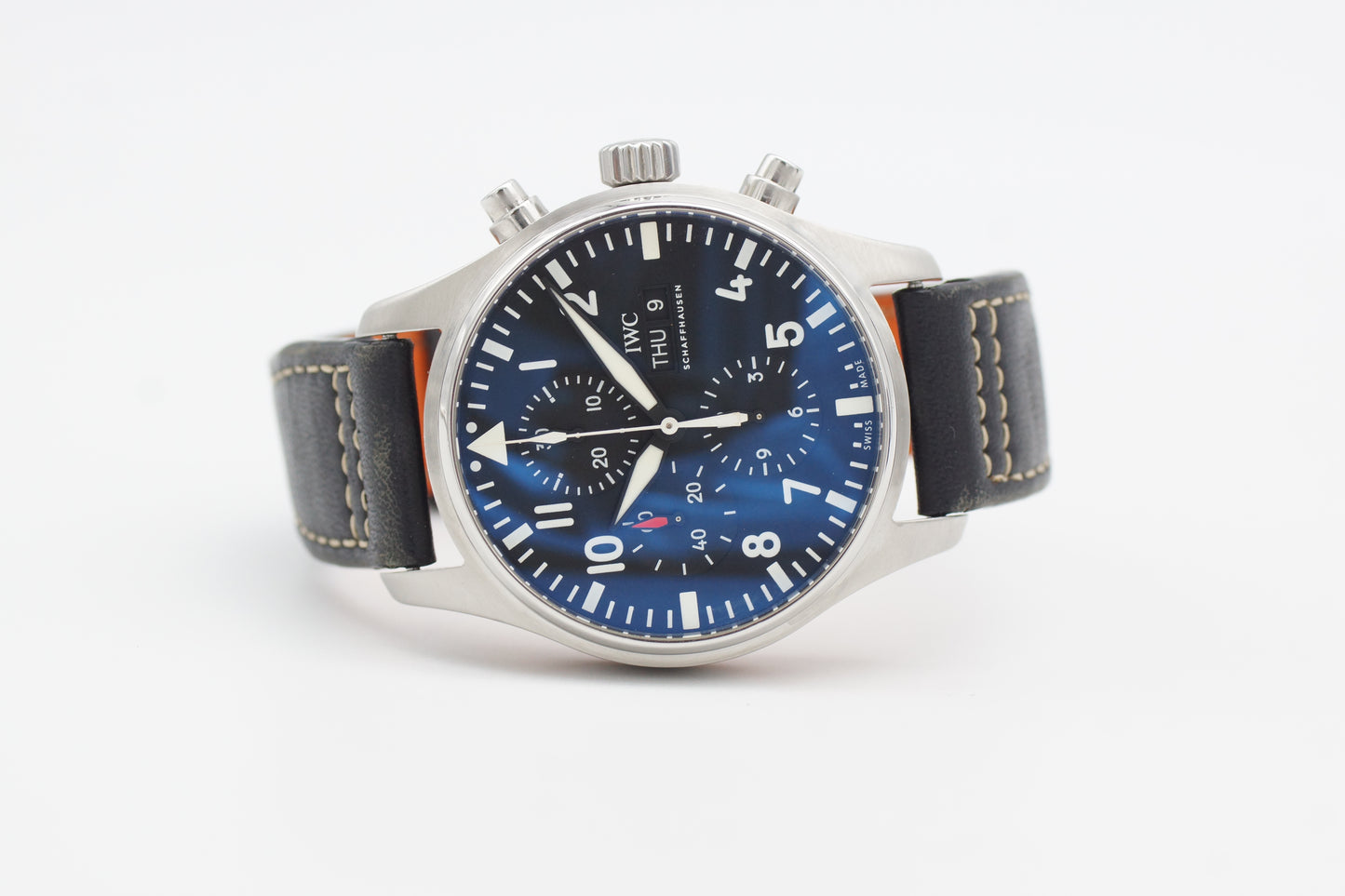 IWC Pilot Watch Chronograph Schwarz IW377709 Full-Set 2019