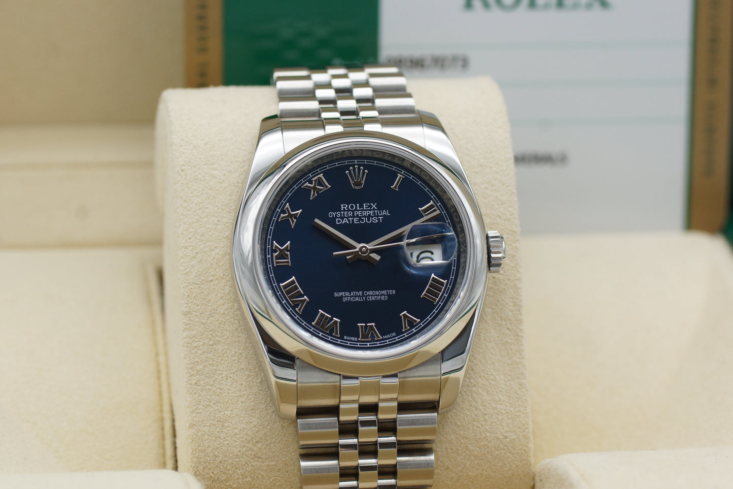 Rolex Datejust 36 Blau 116200 Full-Set 2017