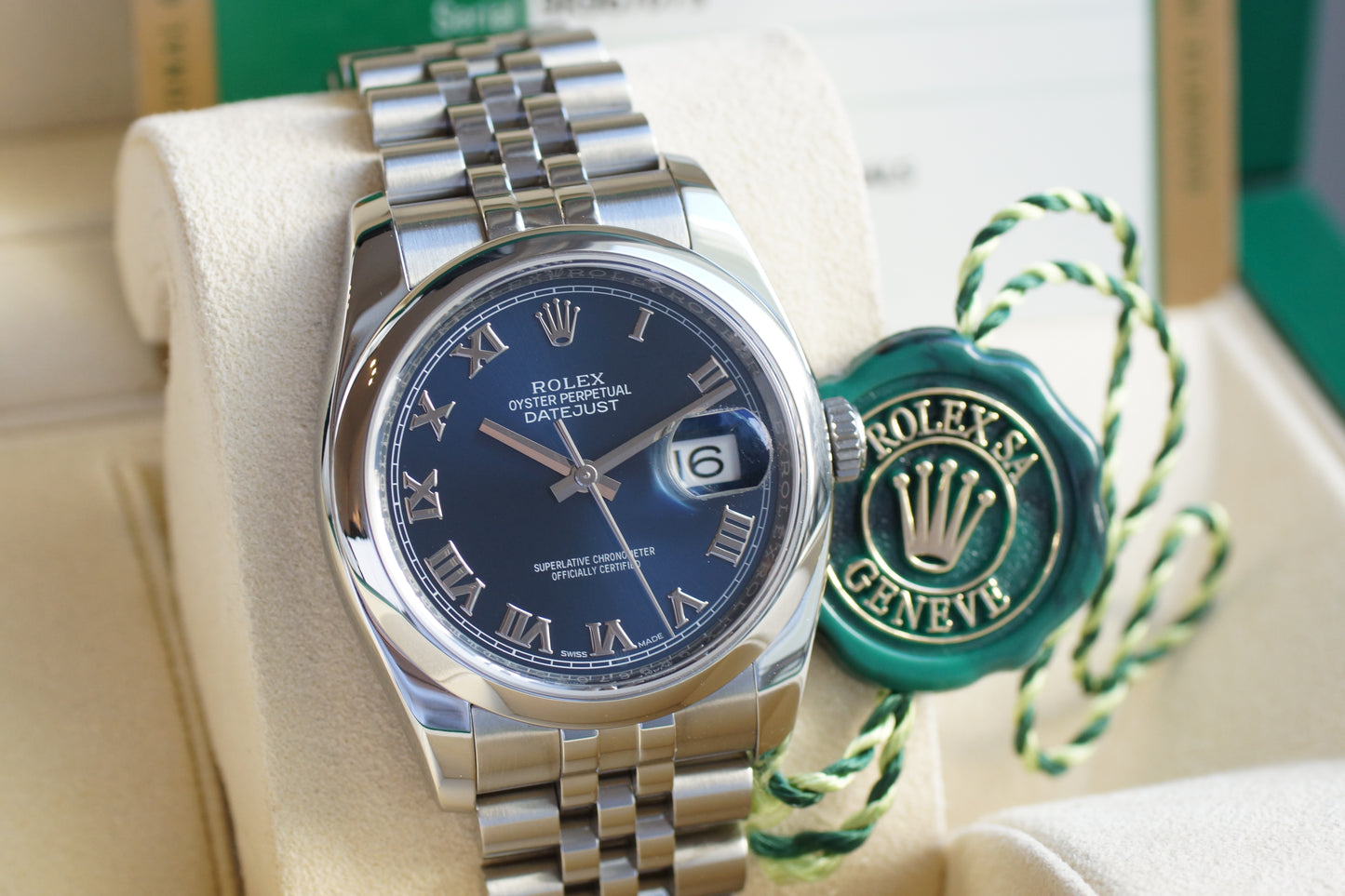 Rolex Datejust 36 Blau 116200 Full-Set 2017