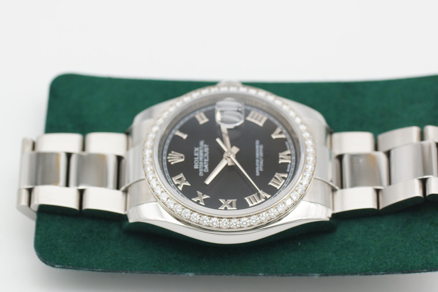 Rolex Datejust 36 Factory Diamant Lünette 116244 Schwarz
