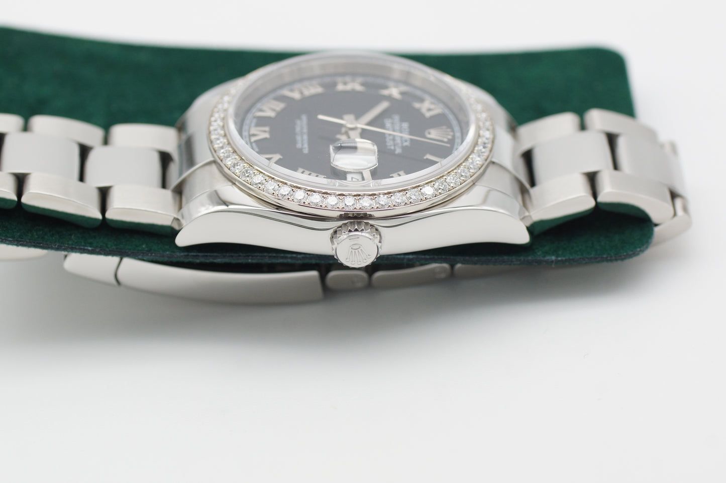 Rolex Datejust 36 Factory Diamant Lünette 116244 Schwarz