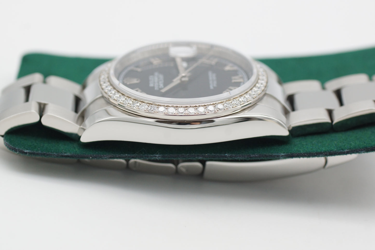 Rolex Datejust 36 Factory Diamant Lünette 116244 Schwarz