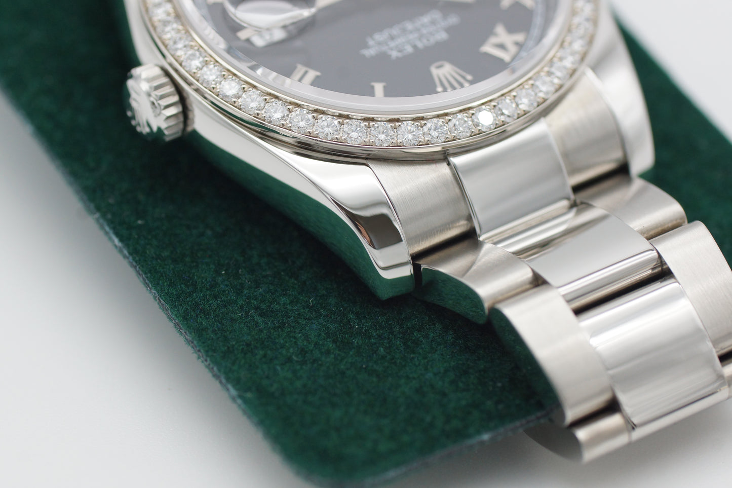 Rolex Datejust 36 Factory Diamant Lünette 116244 Schwarz